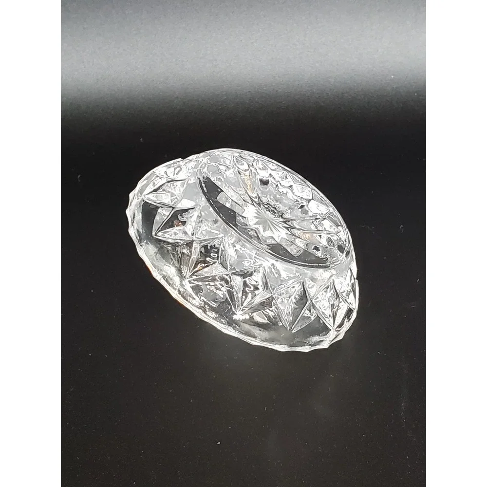 Lead Crystal Ring Holder Tricket Dish Jewelry Pinwheel‎ Design - Stunning